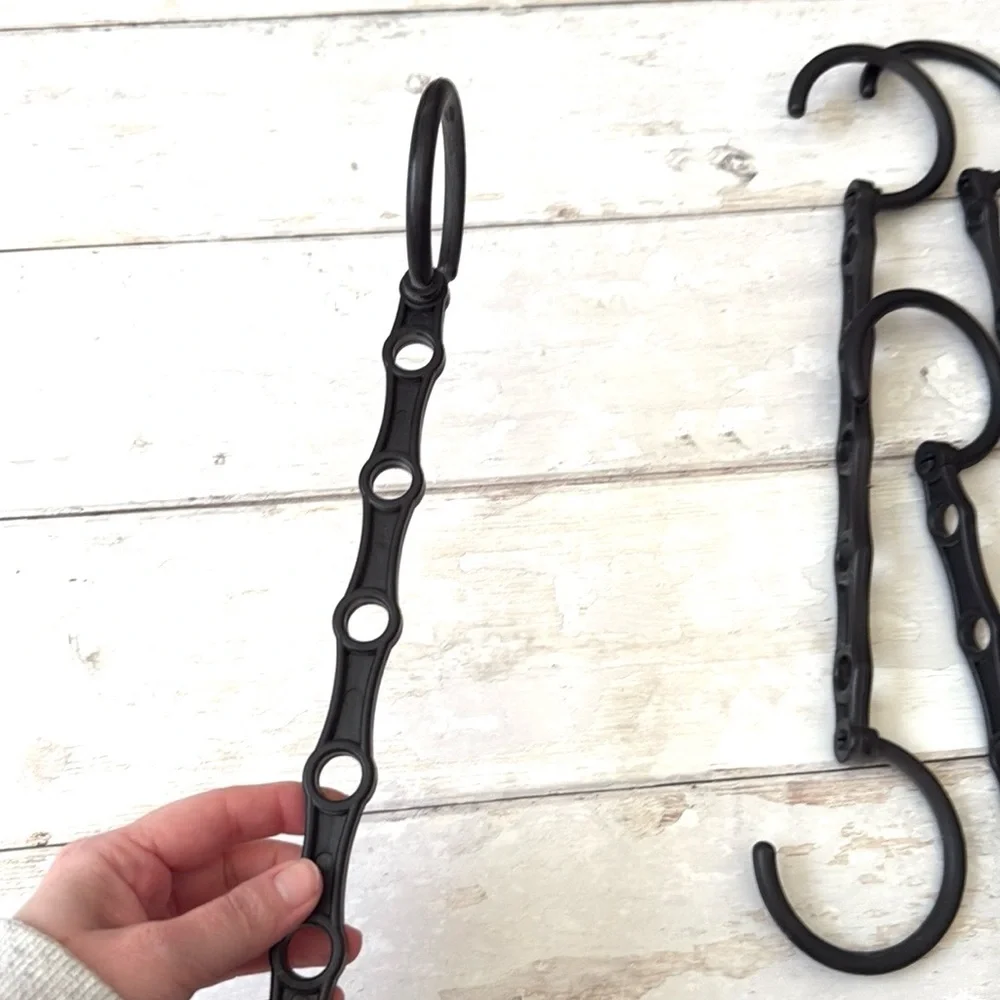 Space Saving Black Hangers for Home Closet Organization Storage 8 Pack